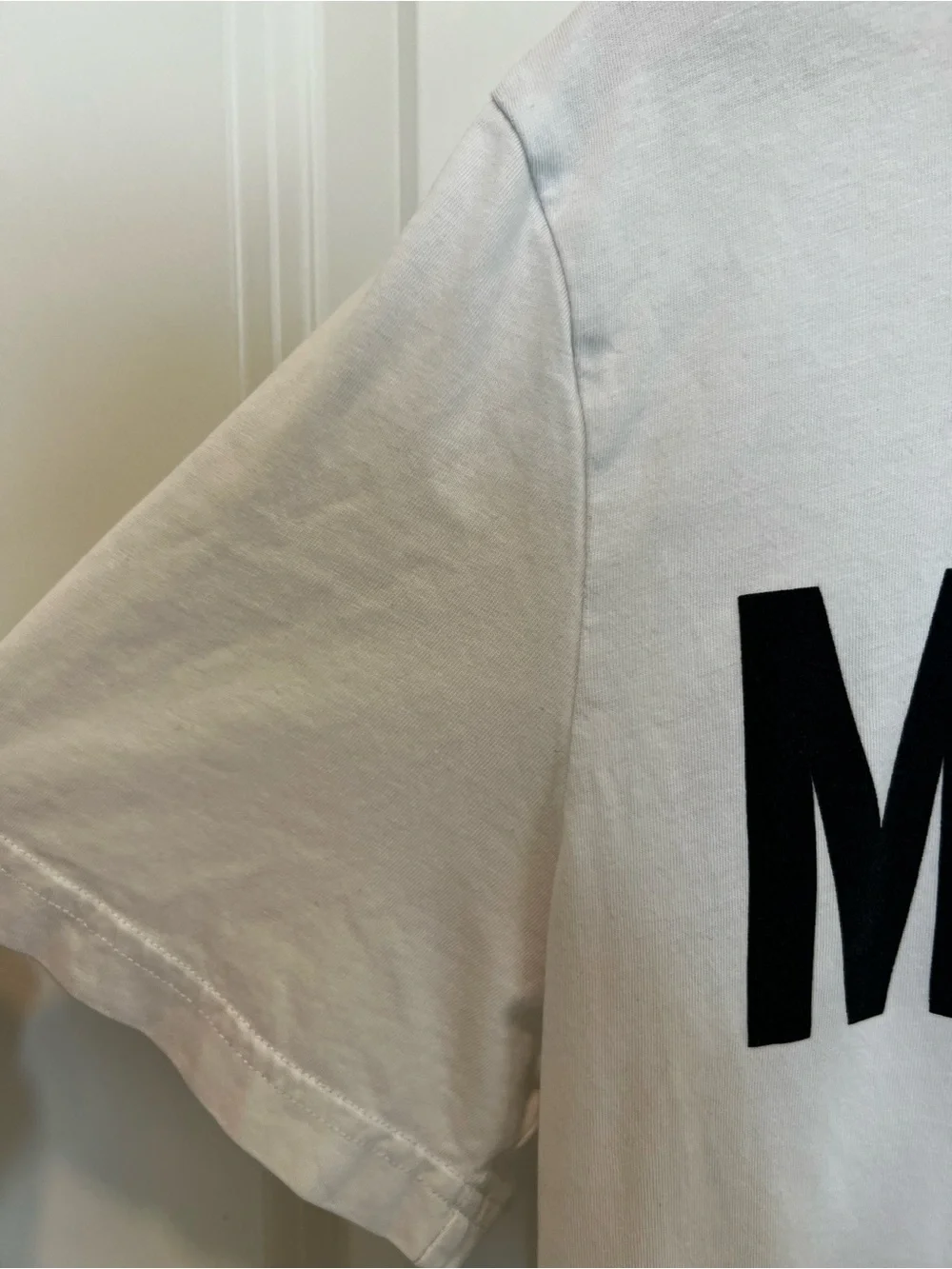 Moschino White T-Shirt with Black Logo